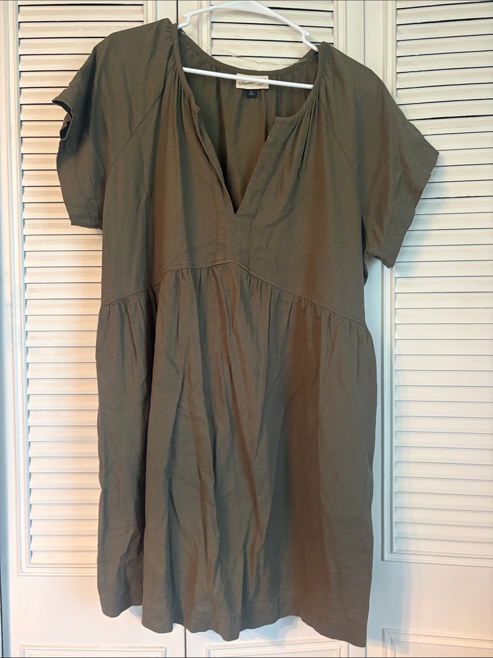 Olive Green Short Sleeve Dress